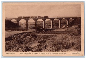 c1940's Bridge Passage Of The Tangier-Fes Railway Meknes Morocco Postcard