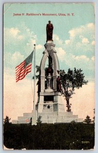 Justus H Rathbone Monument, Knights of Pythias, Utica New York, Antique Postcard