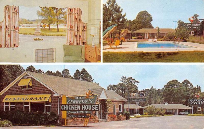 Statesboro Georgia Parkwood Court Multiview Vintage Postcard K96112