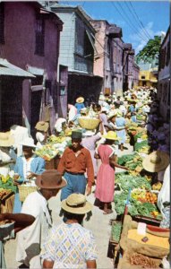 Postcard Barbados - Vegetable Market, Bridgetown