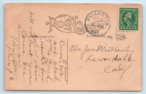 FULLERTON, CA California  First METHODIST EPISCOPAL CHURCH 1915  Postcard