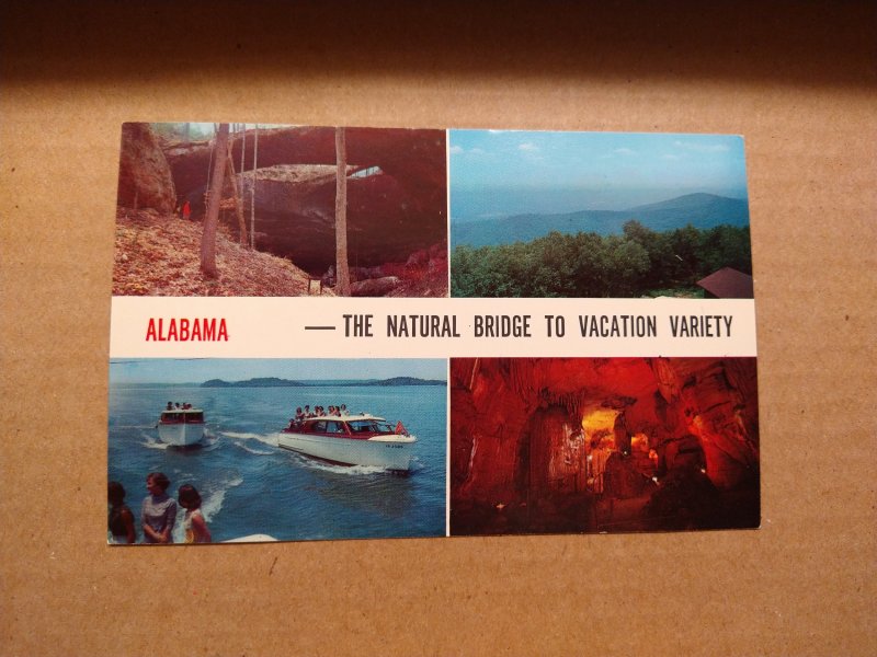 1960's Greetings from Alabama, Natural Bridge Vacation Chrome Postcard