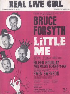 Little Me Real Live Girl Bruce Forsyth 1960s Sheet Music