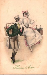 New Year Heureuse Annee Romantic Victorian Couple 1908 Art de Vienne