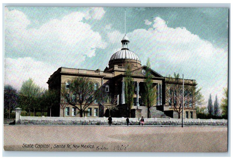 c1910s State Capitol Exterior Roadside Santa Fe New Mexico NM Unposted Postcard 