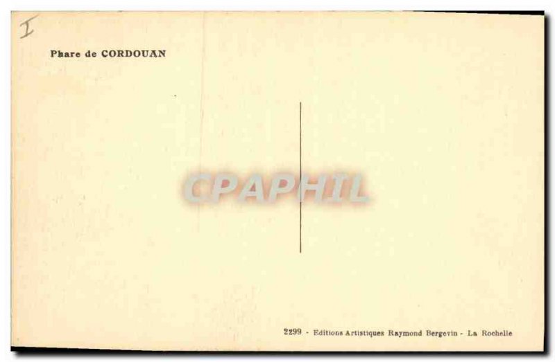 Old Postcard Cordouan Lighthouse