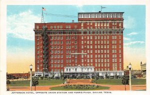 J49/ Dallas Texas Postcard c1910 Jefferson Hotel Union Depot Building 93