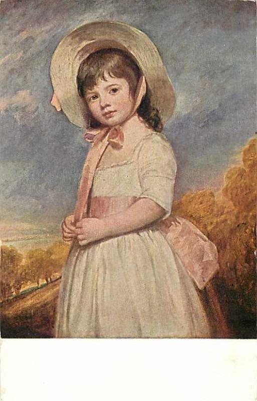 Miss Willoughby by Romney(1734-1802) Divided Back