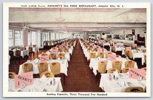 Hackney's World's Largest Seafood Restaurant Atlantic City New Jersey Postcard
