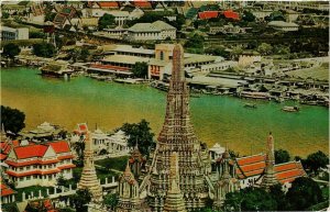 CPM AK THAILAND A bird's eye view of Wat Arun and the river Menam (345094)