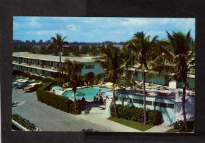 FL Sea Breeze Motel and Villas Palm Beach Florida Postcard Pool