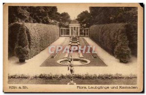 Old Postcard Koln has Rh Flora Laubgange Und Kaskaden