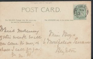 Family History Postcard - Boys - 6 Montpelier Terrace, Brighton   RF983