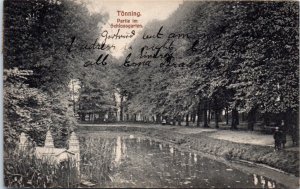 1910s Parlie im Schlossgarten Tonning Schleswig-Holstein Germany Postcard