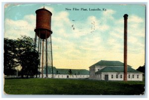 1911 New Filter Plant Exterior Building Louisville Kentucky KY Vintage Postcard