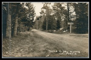 ABRO Vintage RPPC Road Signs to Del Monte Ca,