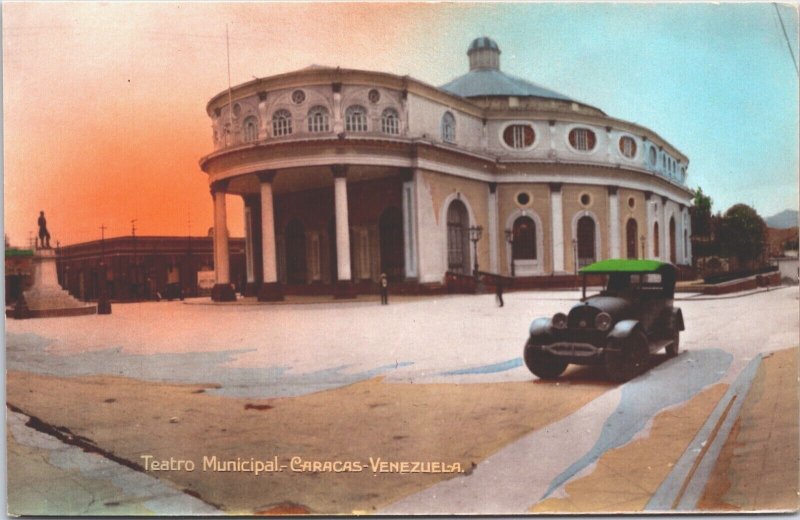 Venezuela Teatro Municipal Caracas Vintage RPPC 02.99