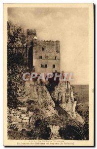 Old Postcard The Dordogne Picturesque The Dungeon of Chateau de Beynac in Sarlat