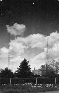 WNAX Tallest Radio Station Aerials in World Yankton South Dakota RPPC postcard