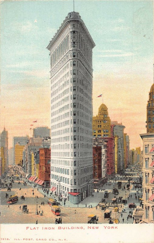 Flat Iron Building, Manhattan, New York City, N.Y., Early Postcard, Unused