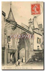 Old Postcard Corbeil Porte du Cloitre Spire