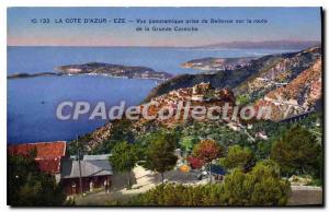 Old Postcard Grande Corniche EZE taking Belle-Vue