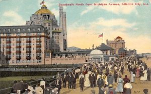 Boardwalk North from Michigan Avenue in Atlantic City, New Jersey