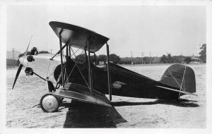 RPPC KINNER MOTORED AIRPLANE GLENDALE CALIFORNIA REAL PHOTO POSTCARD (c. 1930s)