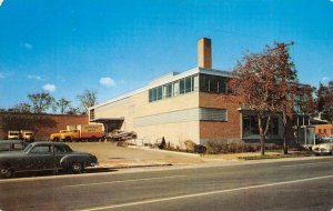 PORTLAND, ME Maine OAKHURST DAIRY Plant~Delivery Trucks c1950's Chrome Postcard