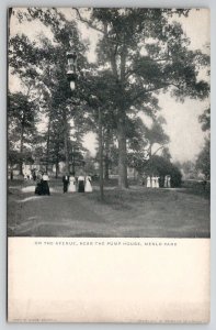 Perkasie PA Menlo Park On Avenue Near Pump House & Railway Station Postcard N25