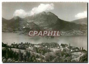 Modern Postcard Lake Annecy Haute Savoie Talloires has the shadow of the moun...