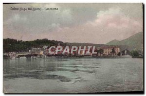 Postcard Old Luino Lago Maggoire Panorama