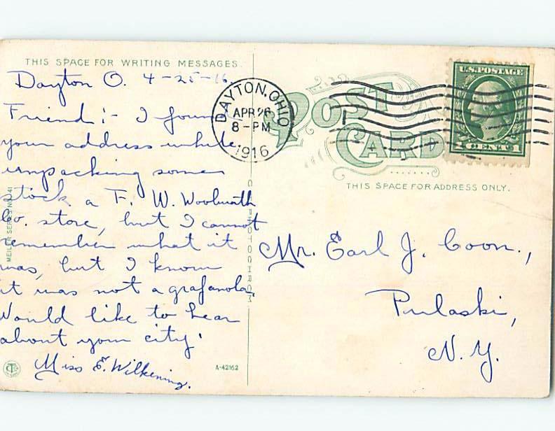 Divided-Back BUILDING Dayton Ohio OH ho2838