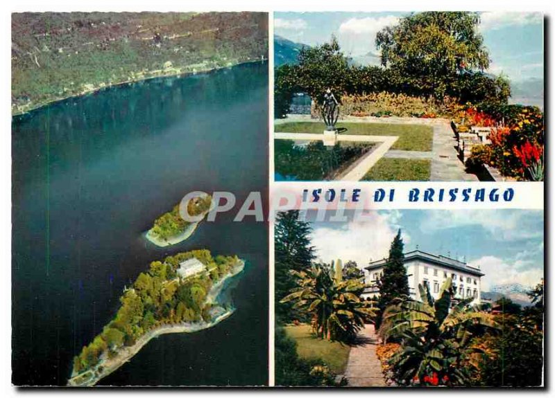 Postcard Modern Brigasso Isole di Lago Maggiore Parco Botanico del Ticino Ct