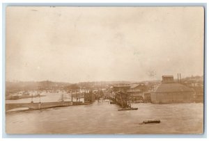 c1910's Flood Disaster Bridge Hamilton OH RPPC Photo Unposted Postcard 