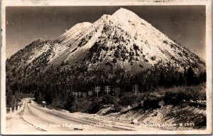 USA Black Butte Mountain From Highway 22 California Vintage RPPC 09.99
