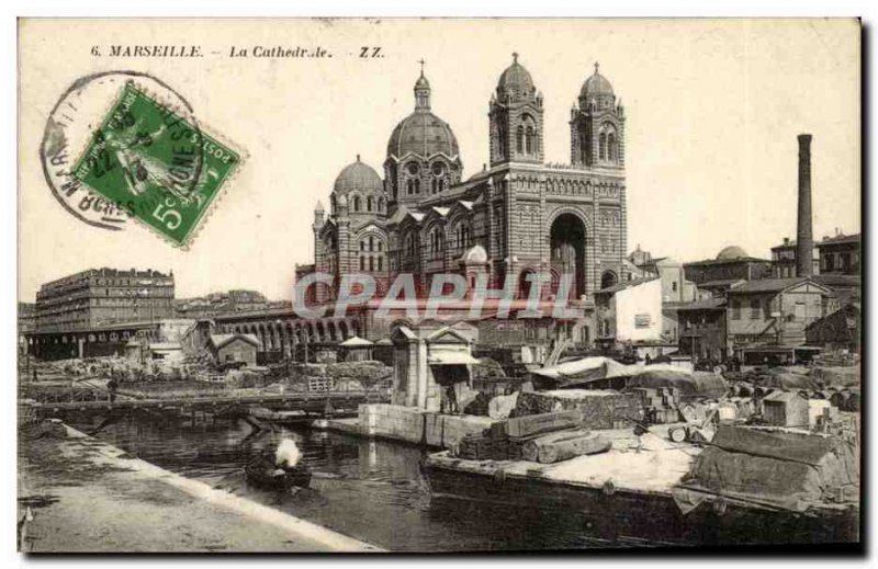 Marseille Old Postcard The cathedral