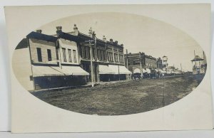 Hillsboro North Dakota RPPC c1907 Main Street Real Photo Postcard N20