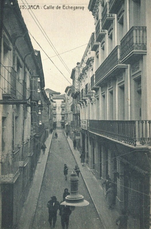 Spain Jaca Calle de Echegaray Vintage Postcard 04.16 