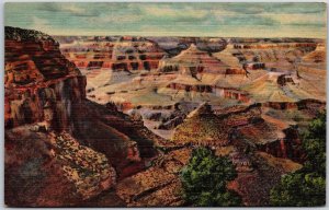 Arizona AZ, Battleship From El Tovar, Rim of the Canyon, Vintage Postcard