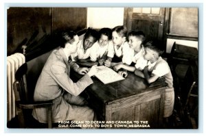 Father Flanagan's Boys' Home Boys Town Nebraska RPPC Photo Antique Postcard 