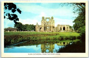 Postcard - Elgin Cathedral from the River Lossie - Elgin, Scotland