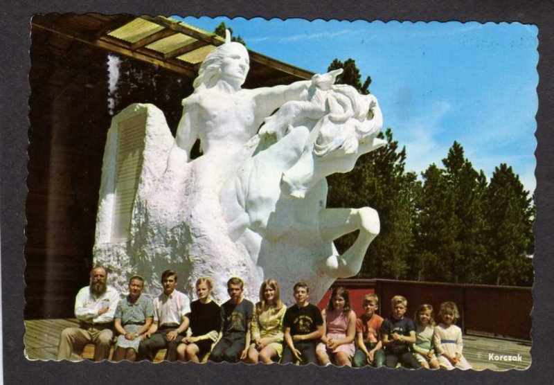 SD Crazy Horse Family Sculptor Korczak Ruth Ziolkowski South Dakota Postcard