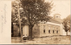 Real Photo Postcard Illinois Church Bible School~131465