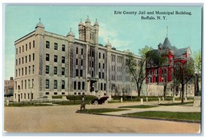 c1910's Erie Country Jail And Municipal Building Buffalo New York NY Postcard