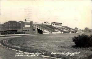 Oberlin Ohio OH Oberlin College Field House Real Photo Vintage Postcard