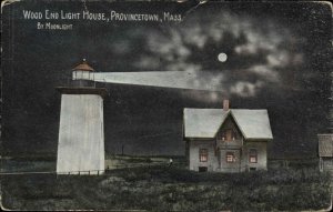 Provincetown Massachusetts MA Cape Cod Wood End Lighthouse c1910 Postcard