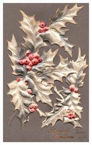 Christmas ,  Heavy Embossed Holly