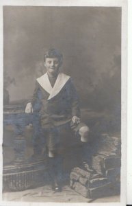 Ancestors Postcard - Real Photo of a Smartly Dressed Young Boy - TZ12250