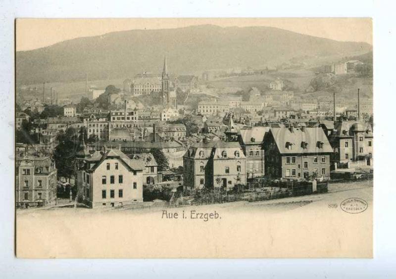 191941 GERMANY Aue i. Erzgeb view Vintage Hoffmann postcard